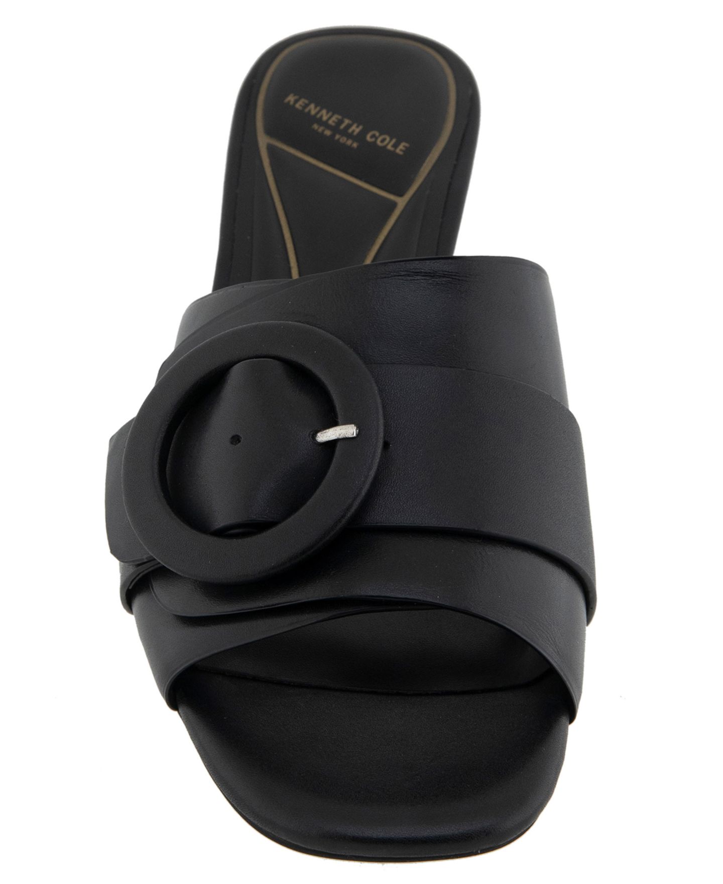 Женские сандалии Kenneth Cole New York Valentina Slip-On Dress Sandals, цвет: Чёрный кожаный — фото 7