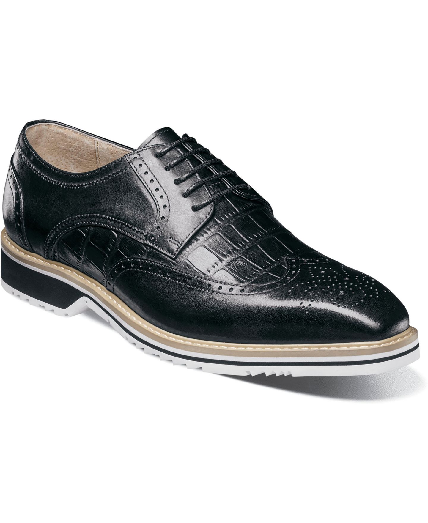 Stacy Adams Men's Beaumont Wingtip Oxford, цвет: Чёрный — фото 1