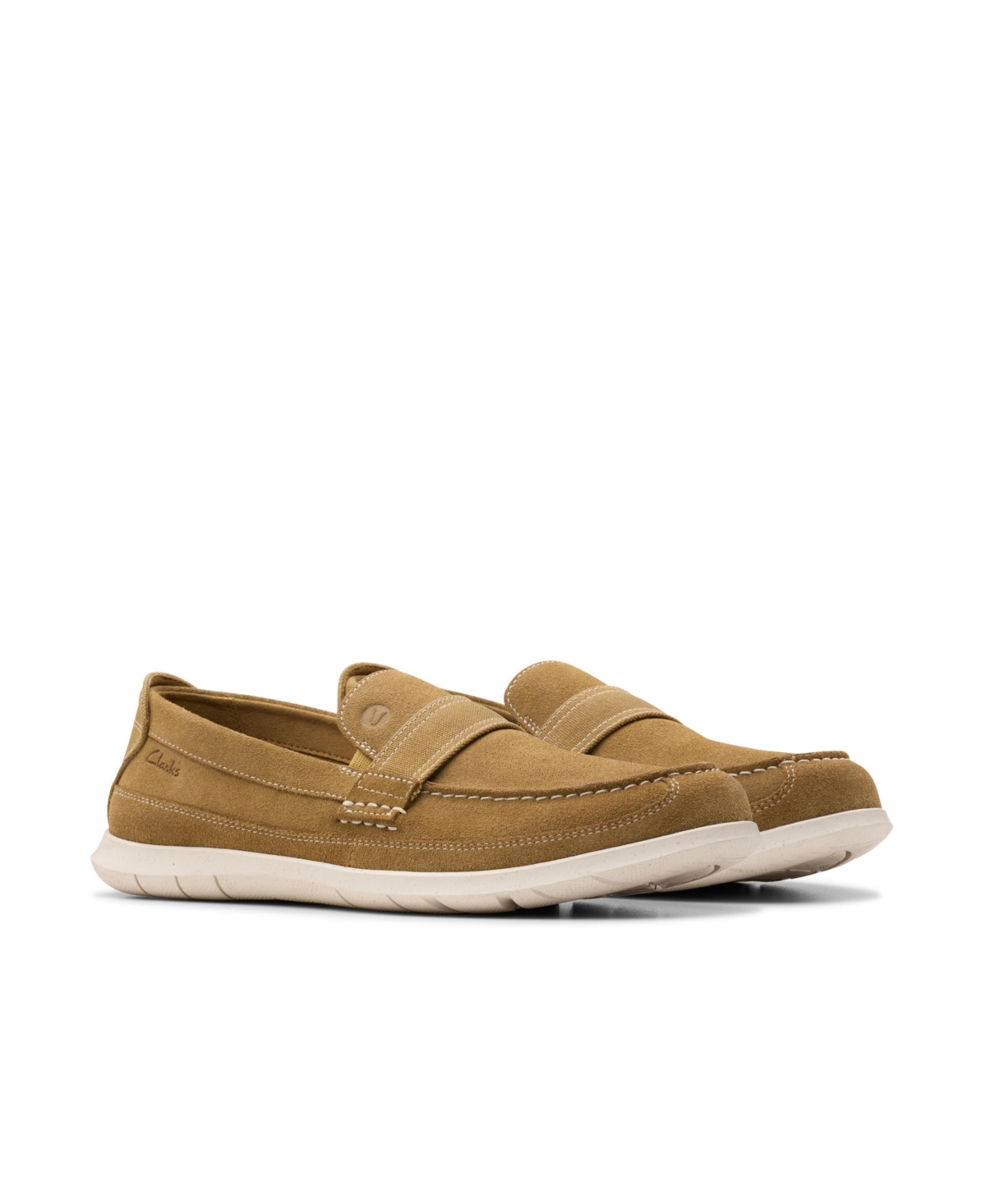 Clarks Flexway Band In Sand Suede