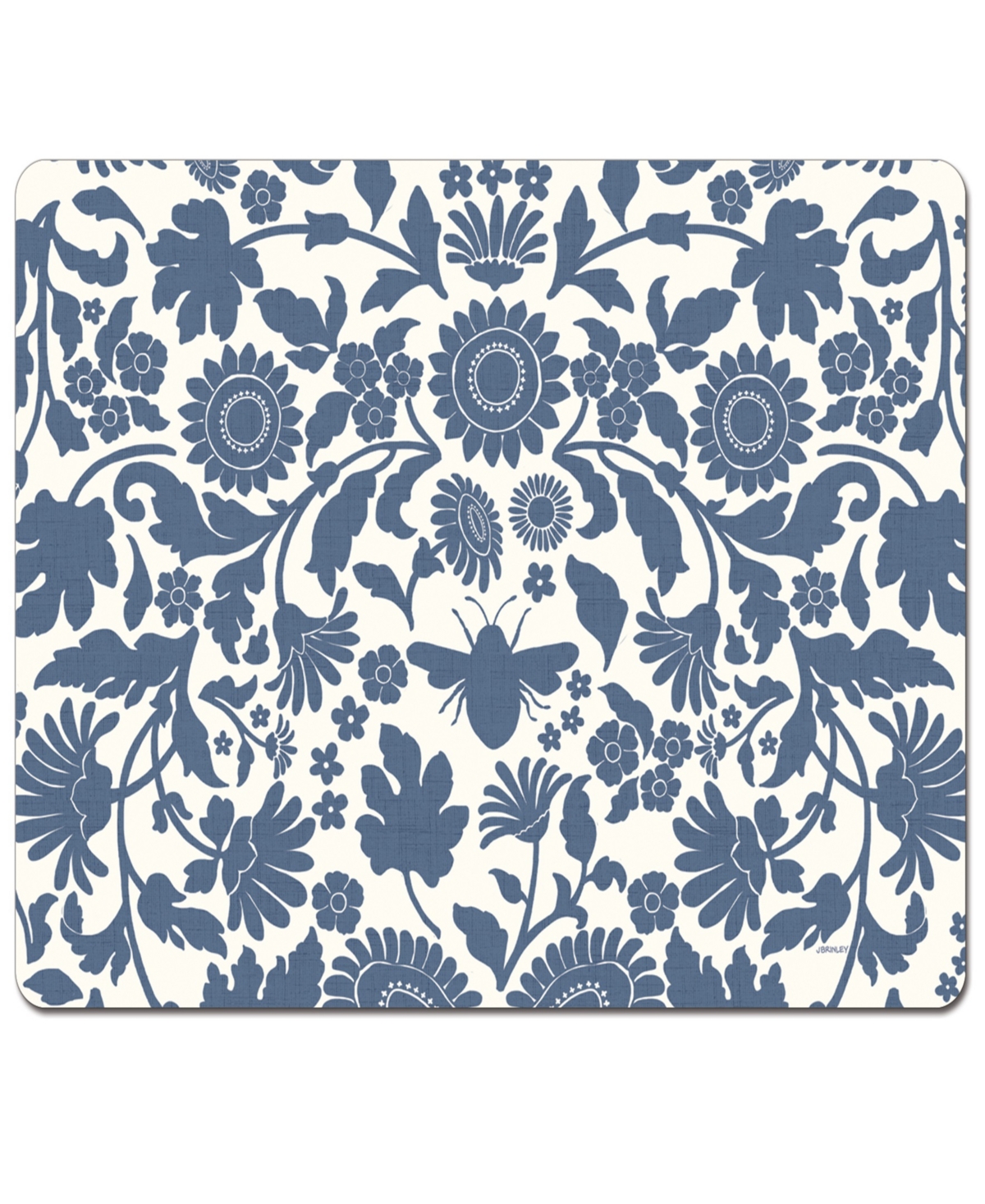 Counterart Vintage Floral Hardboard Cork Placemats 15"x 11", Set Of 4 In Multi