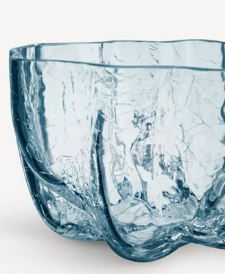 3.8" Circular Crystal Glass Crackle Bowl