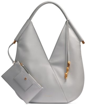 Donna Karan New York Baldwin Large Shoulder with Leather Wrapped ...