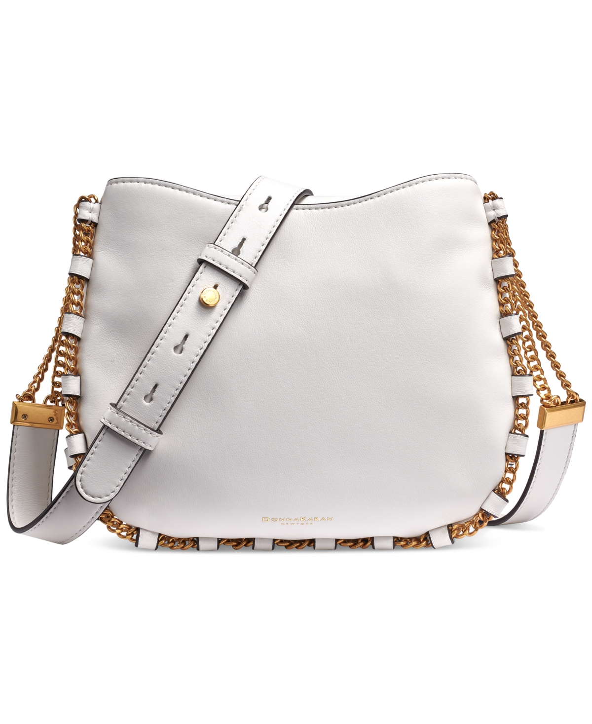 Batiste Leather Triple Compartment Crossbody - Black/gold
