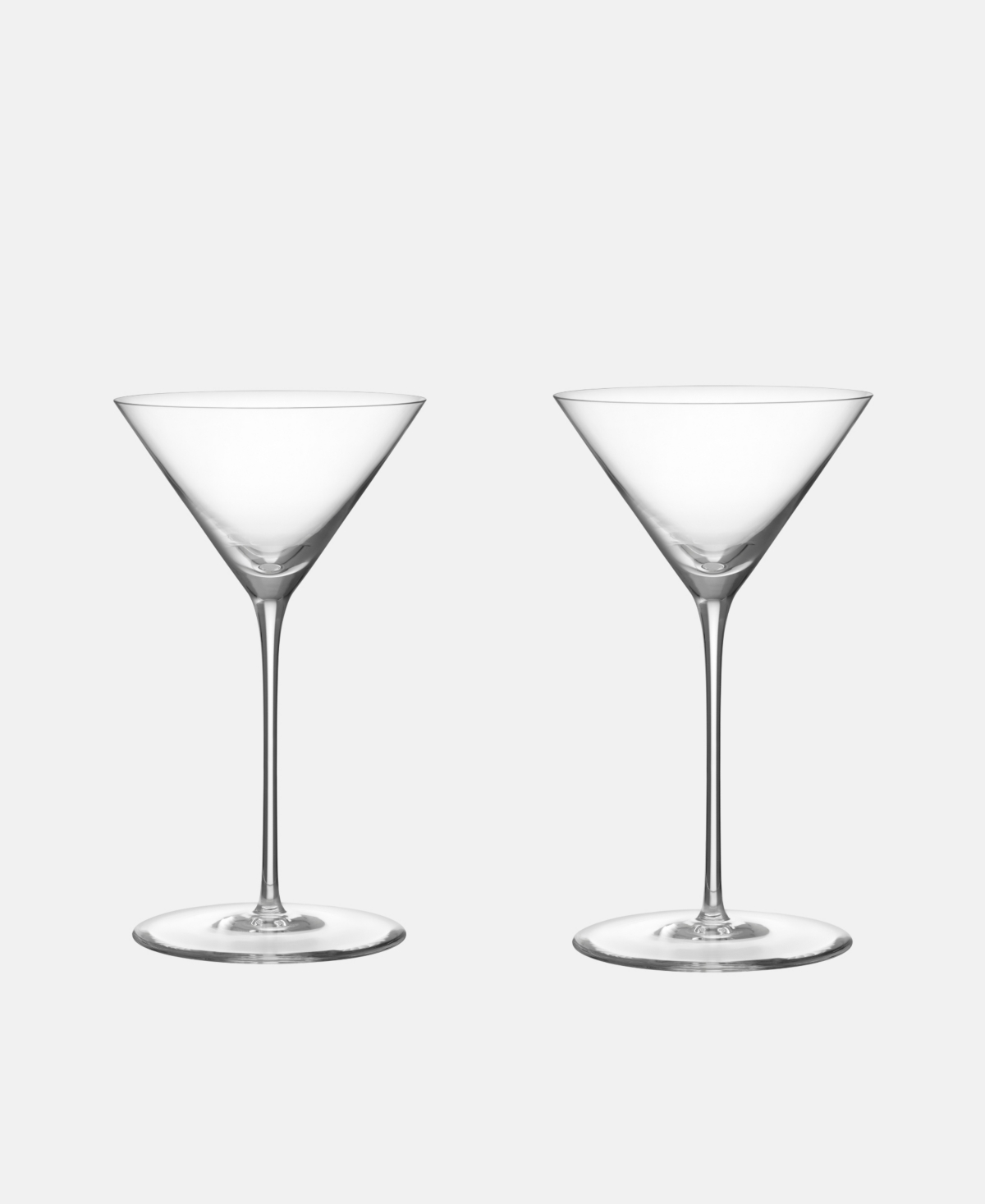 Orrefors Geometry 7 Oz. Martini Glasses, Set Of 2 In Clear