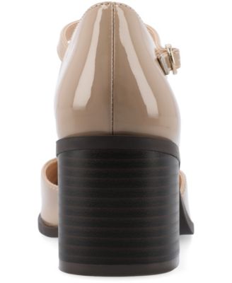 Women's Evangeline Block Heel Square Toe Pumps