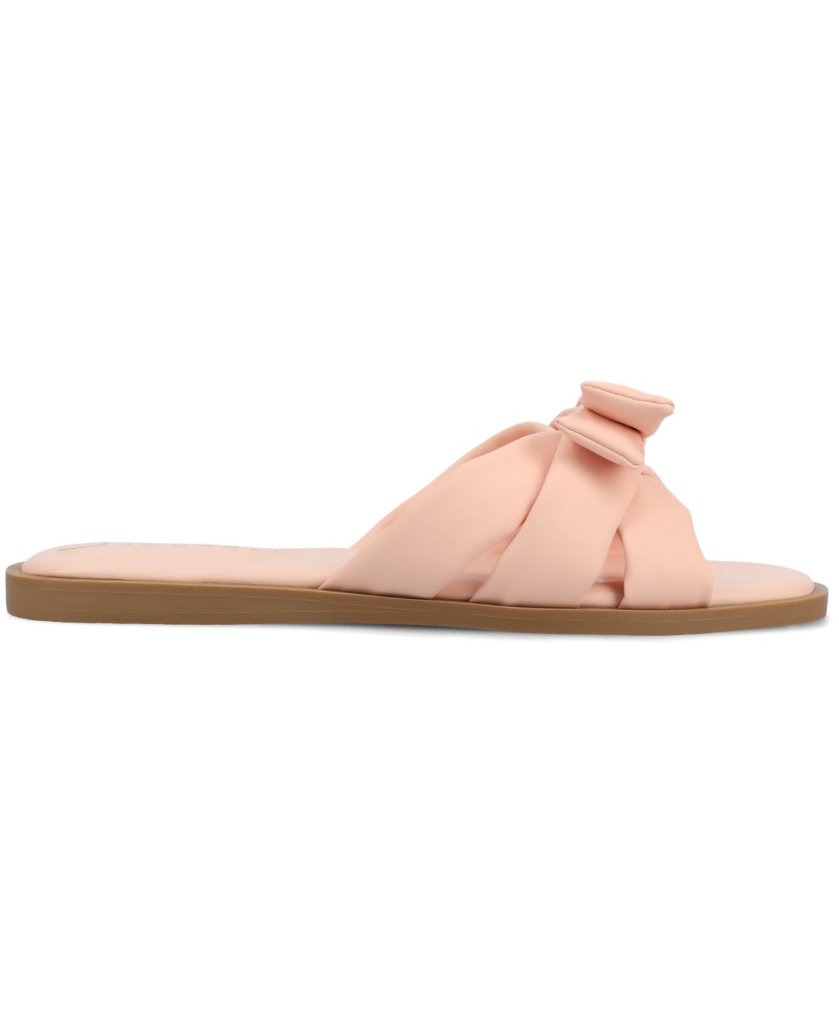 Shop Journee Collection Women's Prylin Bow Slide Flat Sandals In Pink