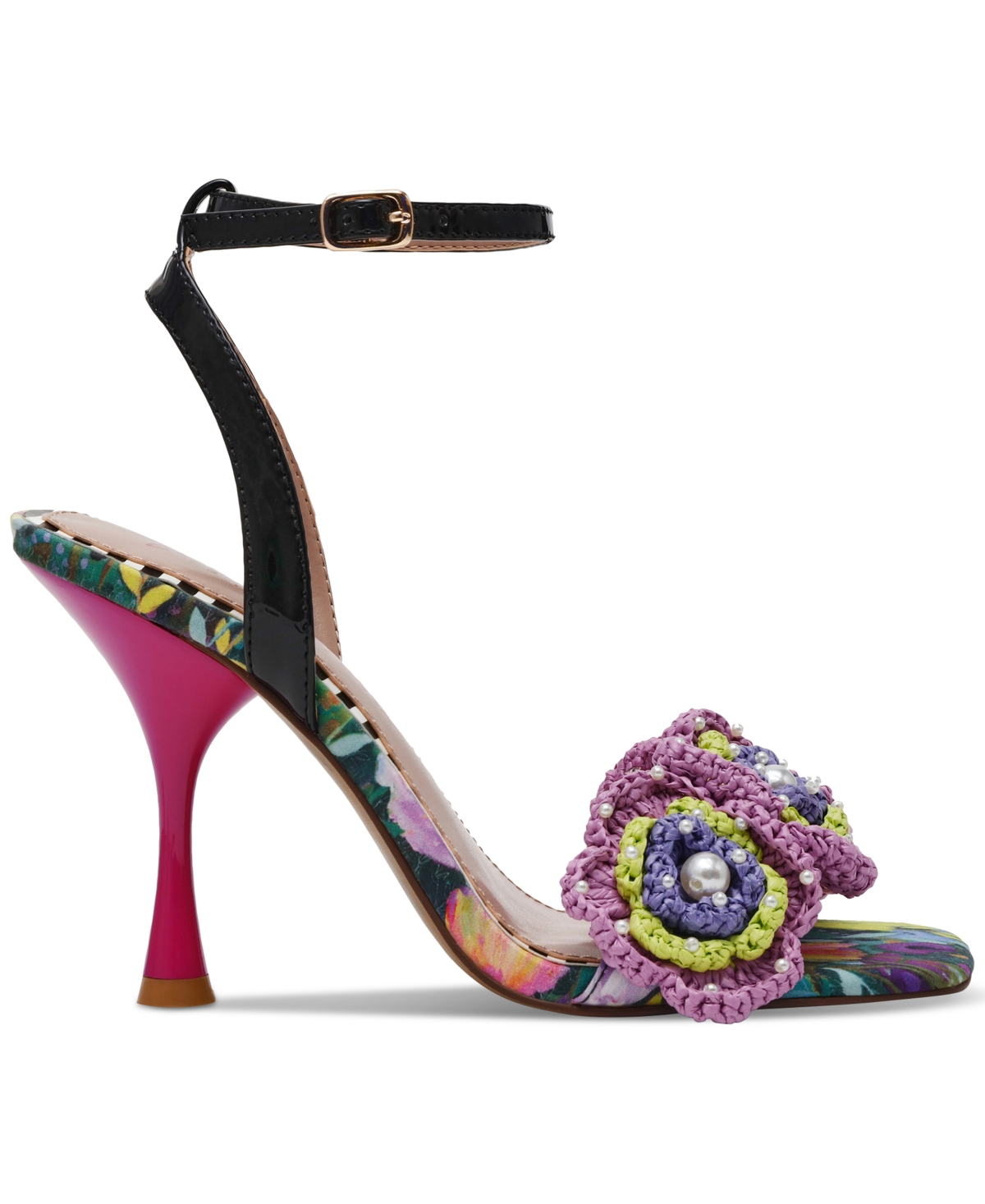 BETSEY JOHNSON WOMEN'S AINSLEYY MACRAME DRESS SANDALS 