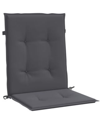 Garden Lowback Chair Cushions 6 pcs Anthracite 39.4"x19.7"x1.2" Oxford Fabric