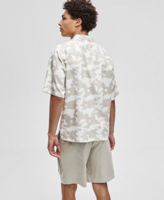 Men's Glass Regular-Fit Camouflage Button-Down Camp Shirt, Macy's Exclusive