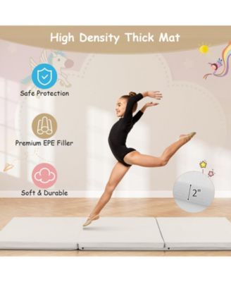 6 x 2 FT Tri-Fold Gym Mat with Handles and Removable Zippered Cover