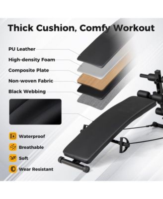 Adjustable Decline Sit Up Bench for Exercise for Home Gym