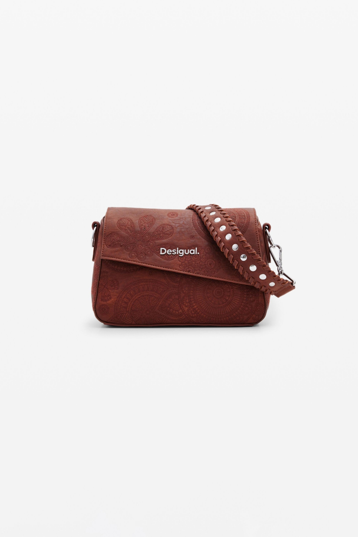 Women's Embroidered S handbag - Beige