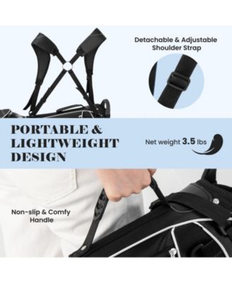 Golf Stand Cart Bag with 4 Way Divider Carry Organizer Pockets