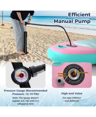 10 Feet Inflatable Stand up Paddle Board with 3 Fins and Adjustable Paddle