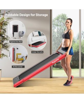 2.25 HP 2-in-1 Folding Walking Pad Treadmill with Dual Display and App Control