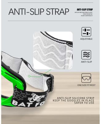 Dirt Bike ATV Goggles Motorcycle Gear Riding Motocross Dirtbike 4-Wheeler MX DH Accessories Goggles Glasses for Men Women Youth UV400 Protection Dust-proof Anti-Slip Strap