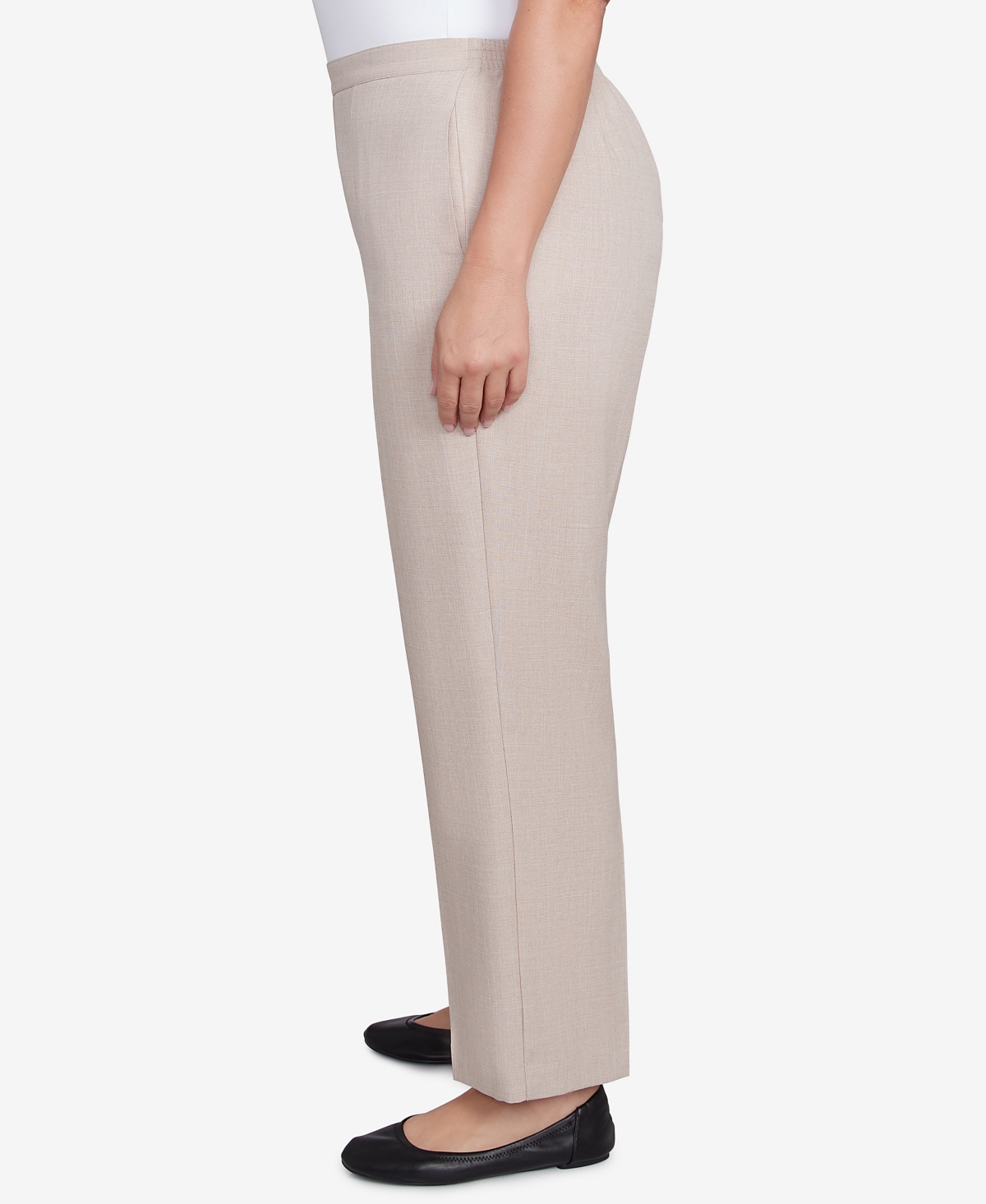Alfred Dunner Plus Size St.moritz Corduroy Regular Fit Short Length Pants In Linen