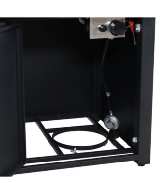 Outdoor Smokeless Patio Propane Gas Fire Pit Table with Lava Rocks - 30" Square