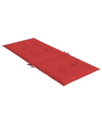 Garden Highback Chair Cushions 6 pcs Red 47.2"x19.7"x1.2" Fabric