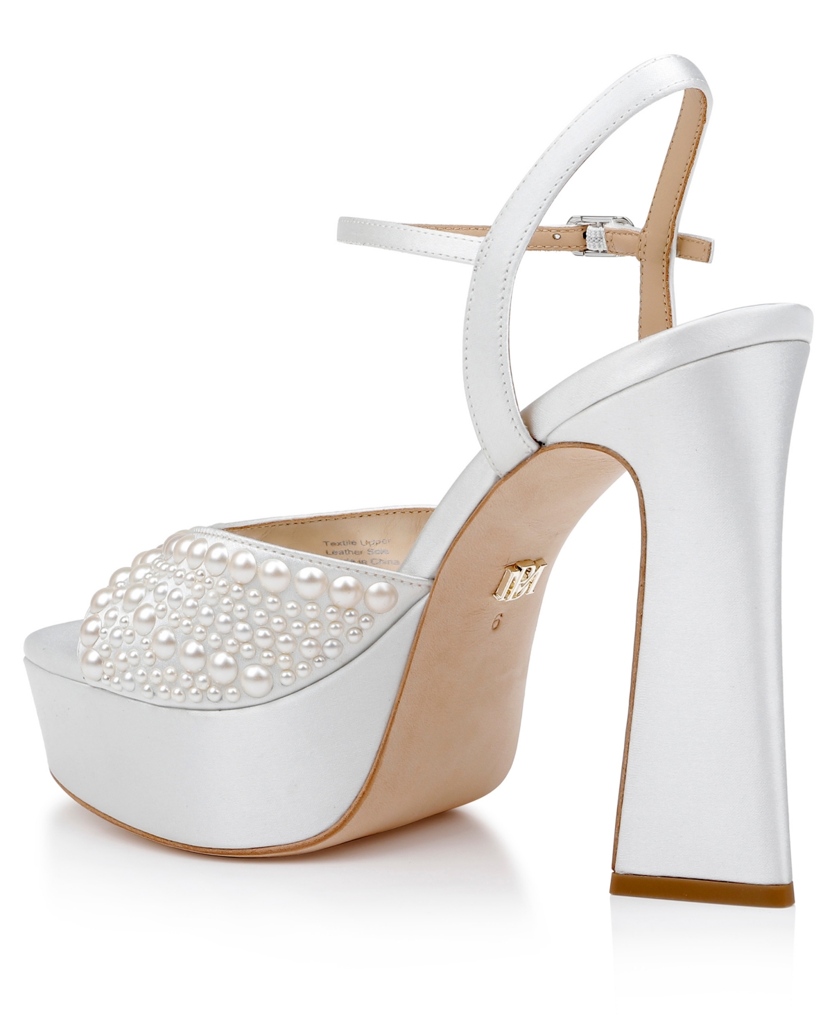 Shop Badgley Mischka Women's Bryleigh Evening Platform Sandals In White Satin