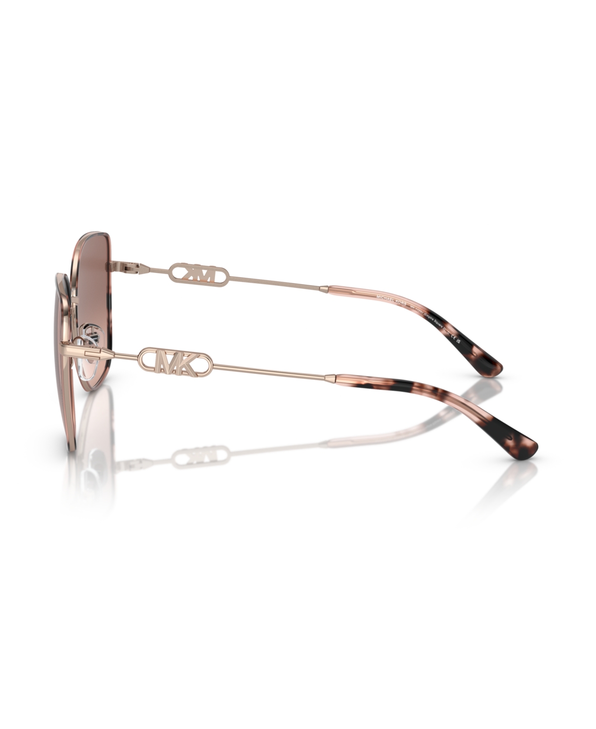 Michael Kors Women's Empire Square 2 Sunglasses, Mk1129j In Rose Gold,pink Tortoise
