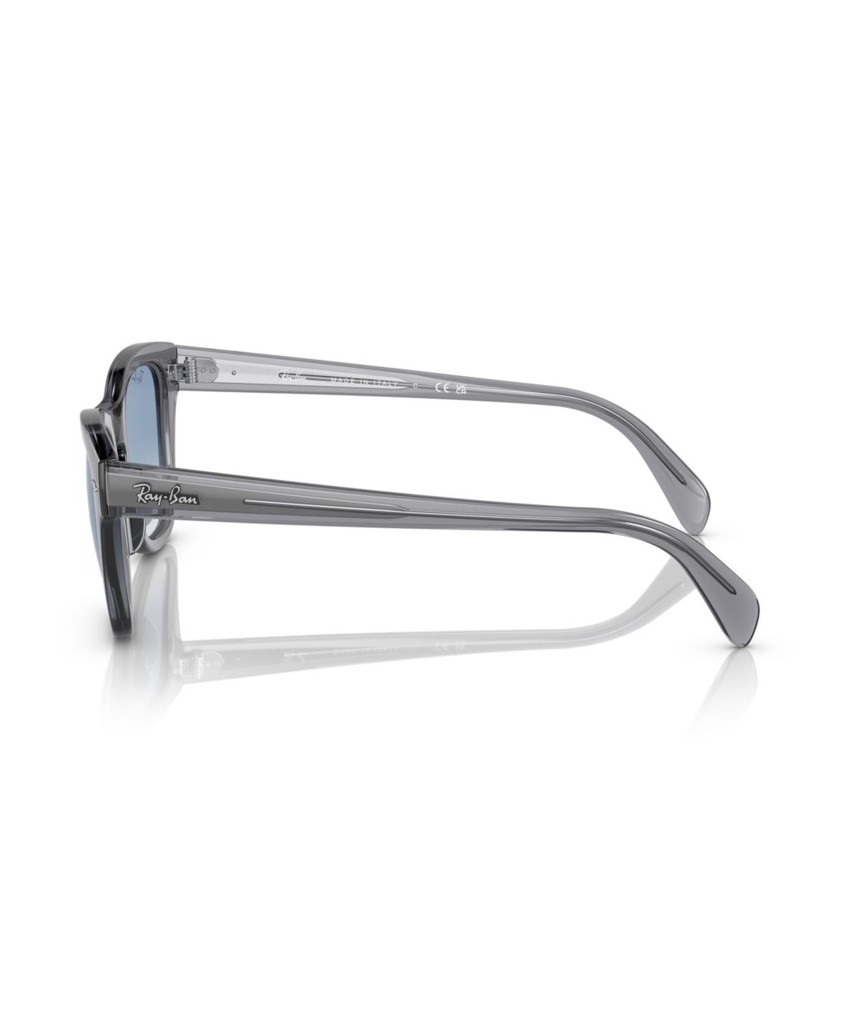 Ray Ban 53mm Gradient Square Sunglasses In Transparent Gray
