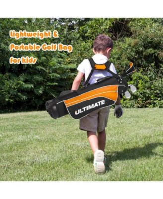 Set of 5 Ultimate 31" Portable Junior Complete Golf Club Set for Kids Age 11+