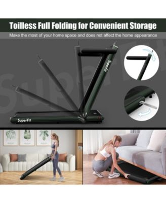 2.25HP 2 in 1 Folding Treadmill with APP Speaker Remote Control