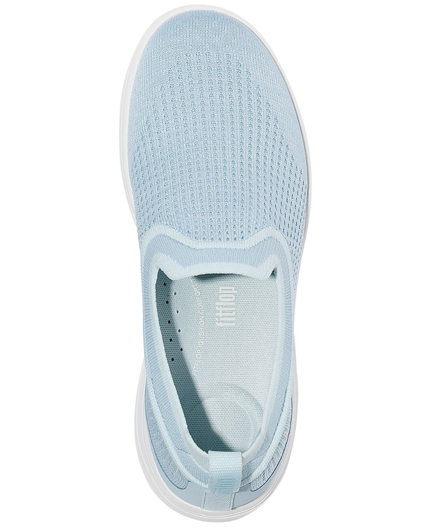 Женские кроссовки FitFlop Super-Q Knit Slip-On, цвет: Небесно-голубой — фото 3