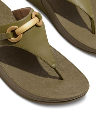 Women's Lulu Chunky Snaffle Leather Toe-Post Sandals