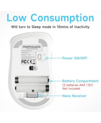 2.4G Portable Wireless Mouse, 1200 DPI Mobile Optical Cordless Mice with USB Receiver for Computer, Laptop, PC, Desktop, MacBook, 5 Buttons