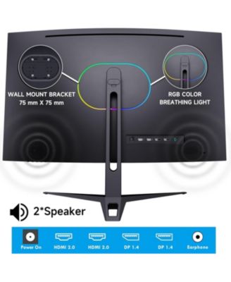 27 Inch Curved IPS Monitor, Full HD 1080P, 100Hz, Frameless Design, Eye Care, HDMI & VGA Ports, VESA 100x100mm, ES-27X3AL, HDMI Cable Included