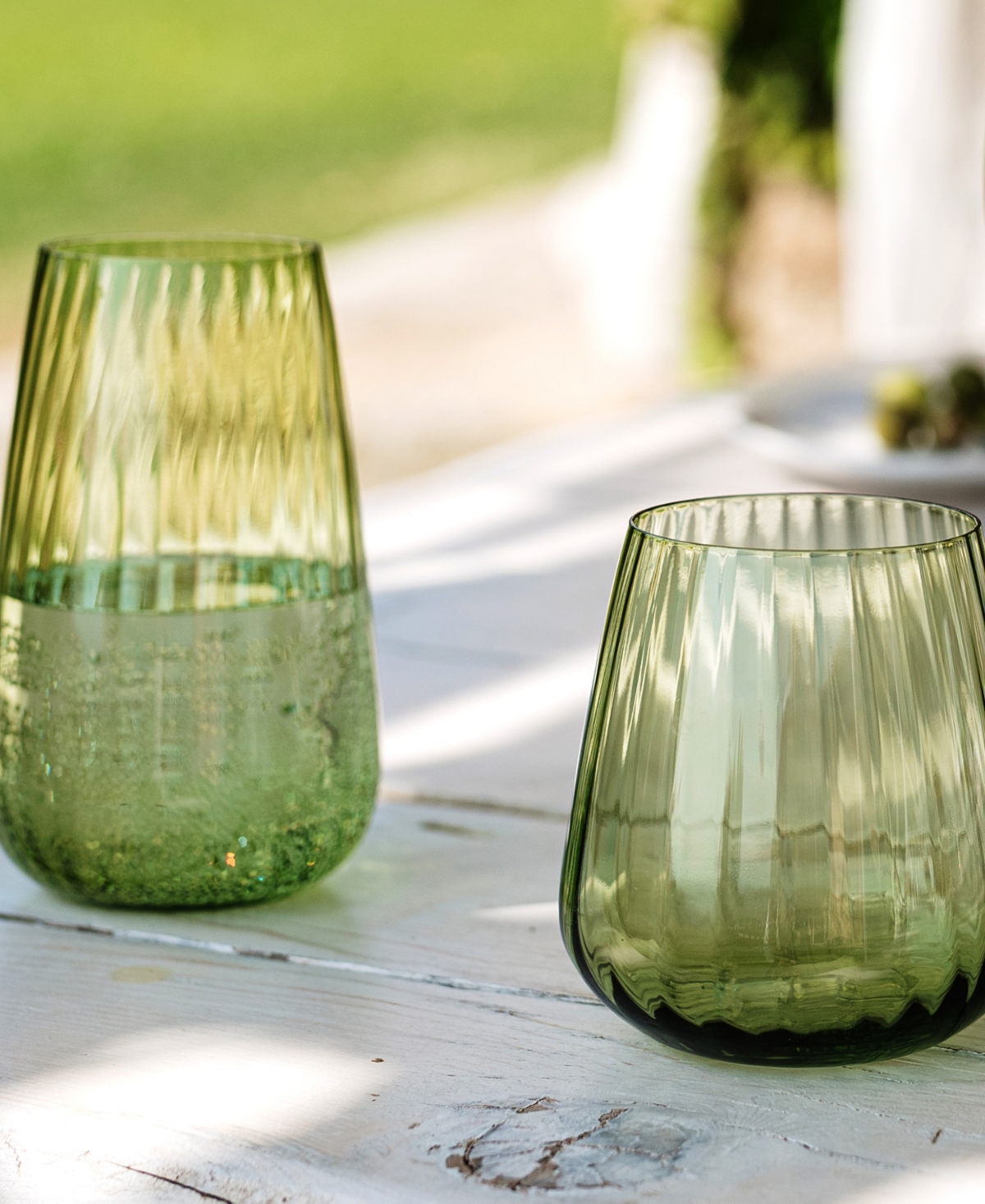 Vietri Francesca Highball Glass In Green