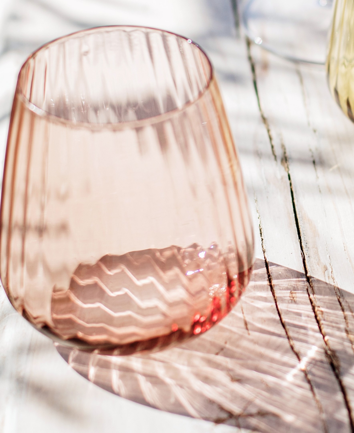 Vietri Francesca Double Old Fashioned Glass In Pink