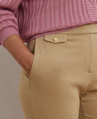 Plus Size Ponte Ankle Pants