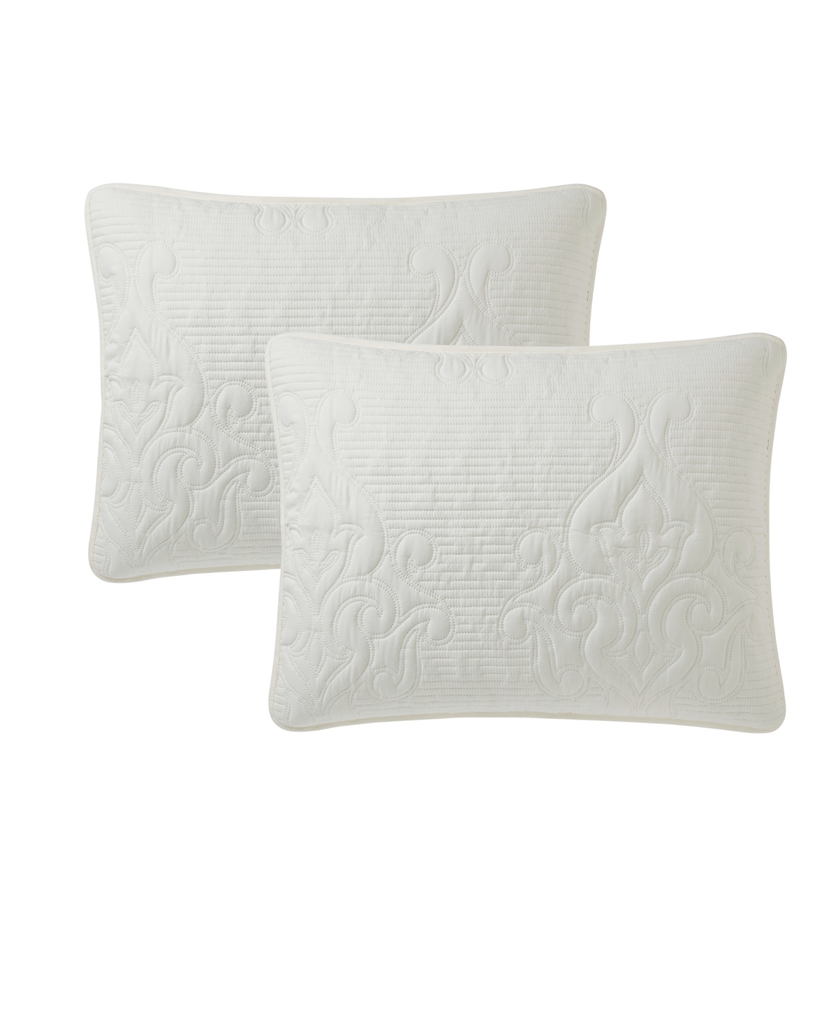 Vcny Home Solomun Pinsonic Damask Quilt Sets In Ivory