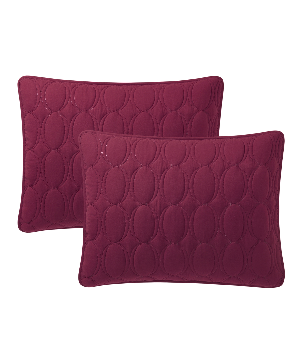 Vcny Home Circles Pinsonic 3-pc. Quilt Set, King In Red