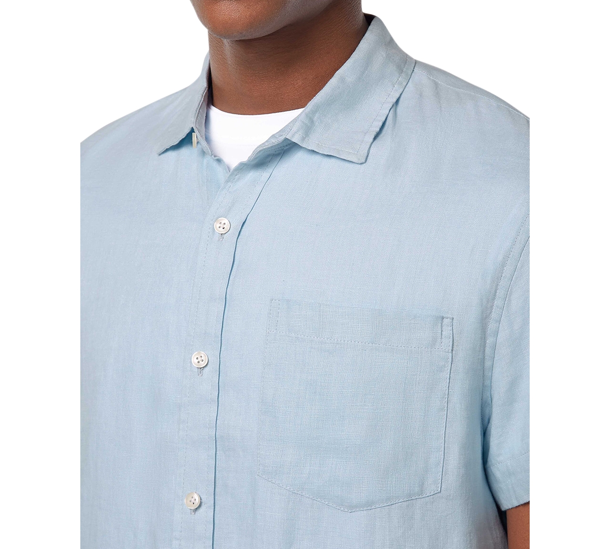 Scotch & Soda Men's Short-sleeve Linen Shirt In Blue