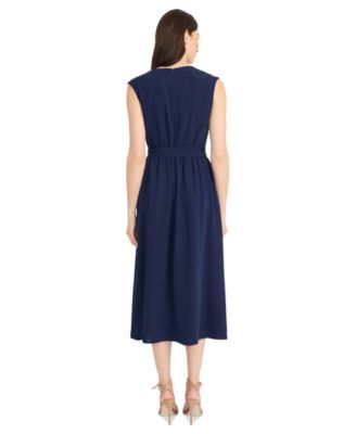 Women's V-Neck Fit &  Flare Dress 