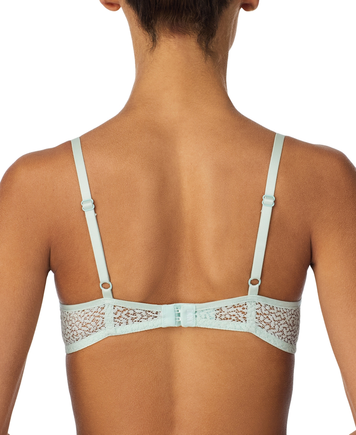 Shop Dkny Modern Lace Sheer Demi Bra Dk4019 In Surf Spray