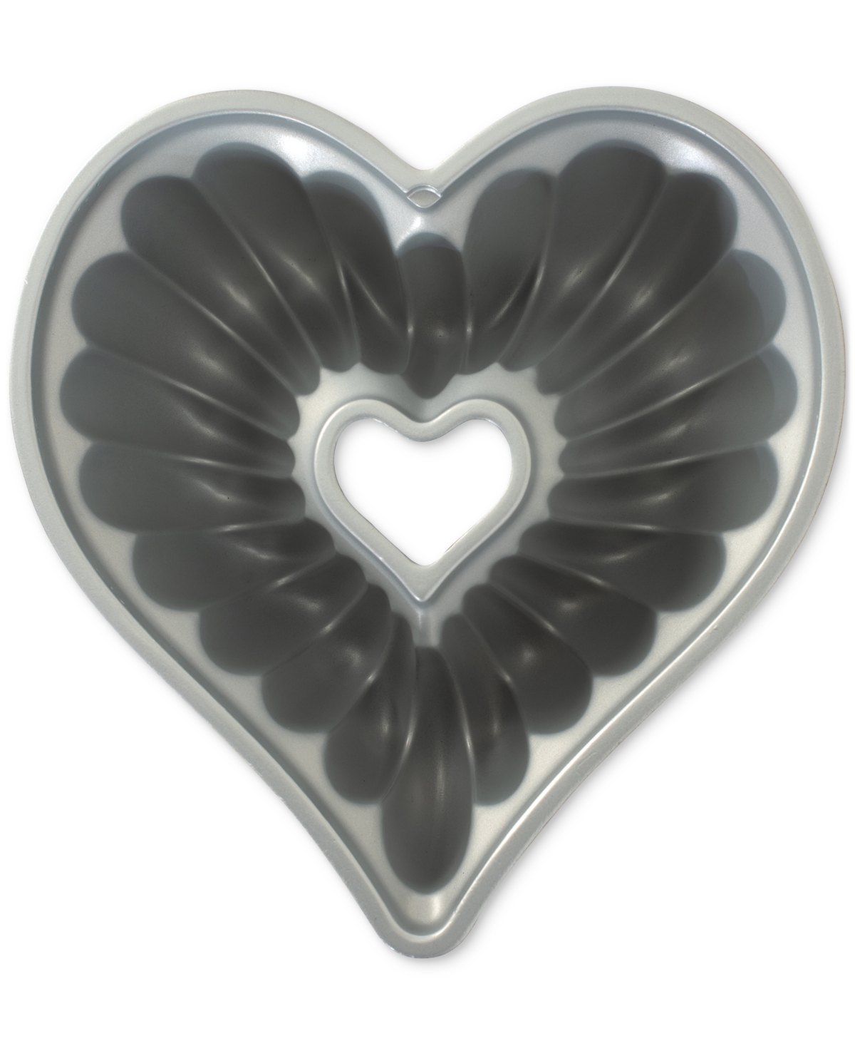 Nordic Ware Cast Aluminum Nonstick 11" Elegant Heart Bundt Pan In Toffee,silver