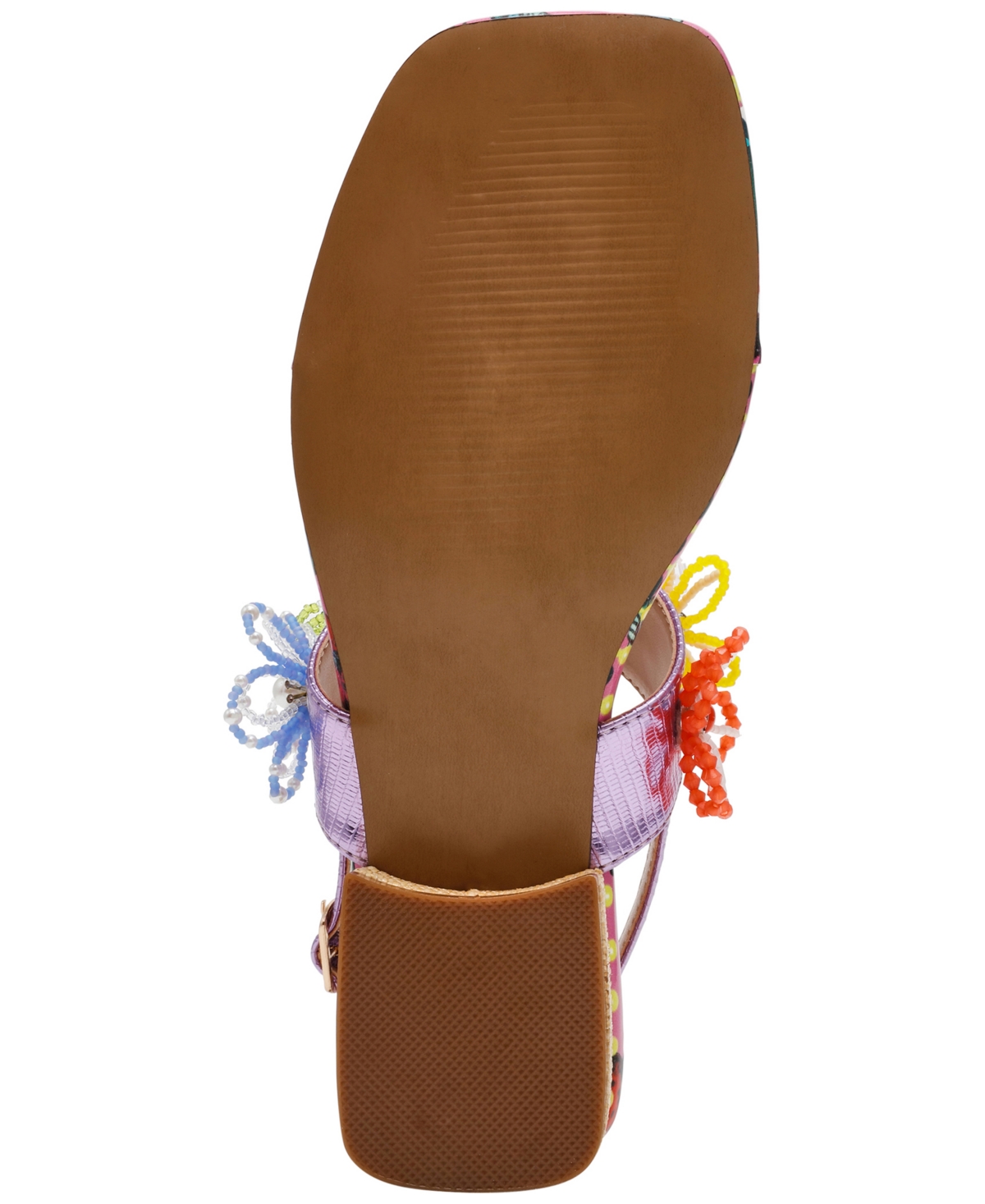 Shop Betsey Johnson Women's Jaydda Thong Slingback Sandals In Berry Multi