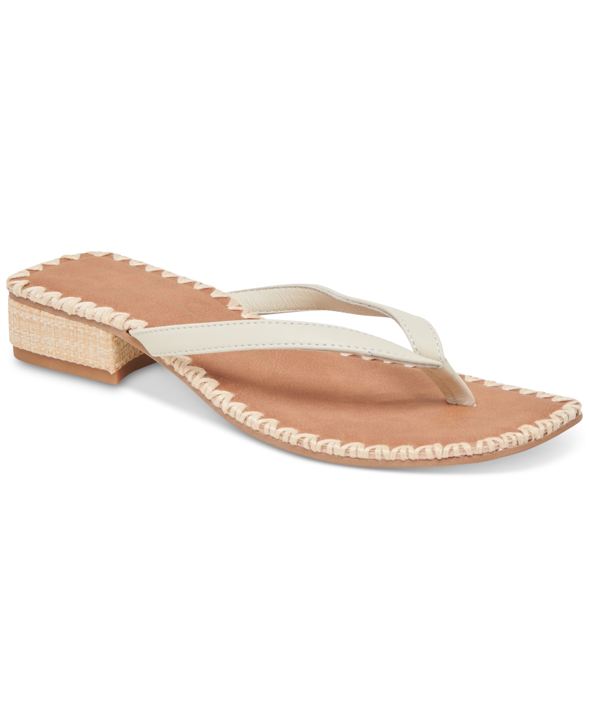 Dolce Vita Barty Flip Flop In White Leather