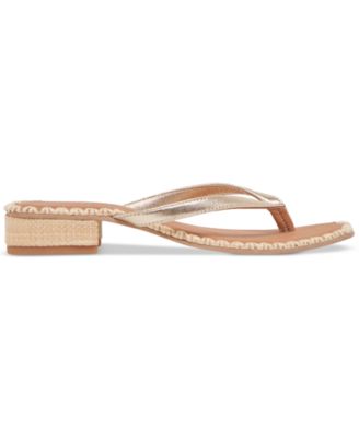 Women's Barty Whipstitch Thong Low Heel Sandals