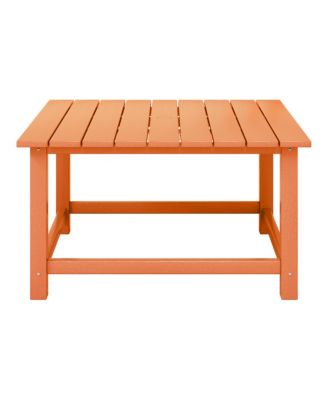 Low Outdoor HDPE Square Patio Coffee Table
