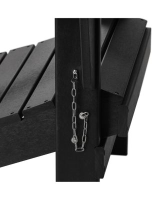 5-Piece HDPE Folding Adirondack Chair Outdoor Patio Conversation Set