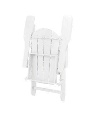 5-Piece HDPE Folding Adirondack Chair Outdoor Patio Conversation Set