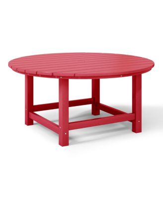 Low Outdoor HDPE Round Patio Coffee Table