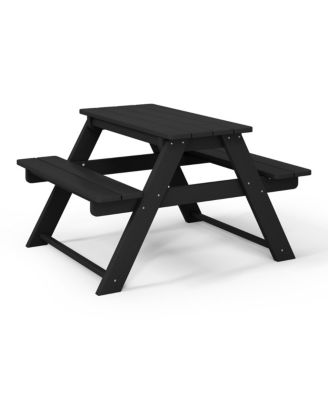 Outdoor Patio Kids HDPE Plastic Picnic Bench Table