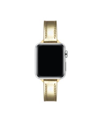 Carmen Metallic Leather Band for Apple Watch, Fits All Apple Watch Models